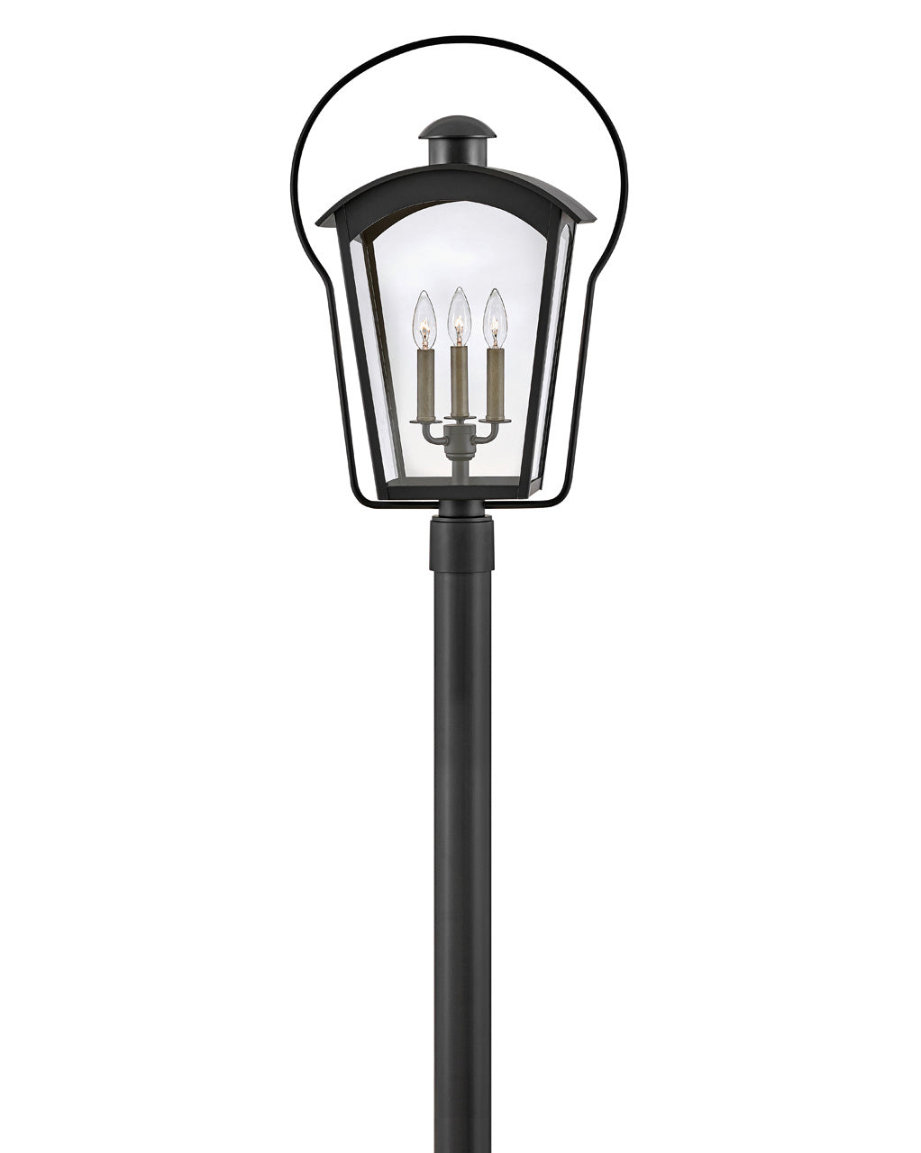 Yale LED Post Top or Pier Mount Lantern in Black - available from The Lighting Shoppe, trusted by Canadian homeowners