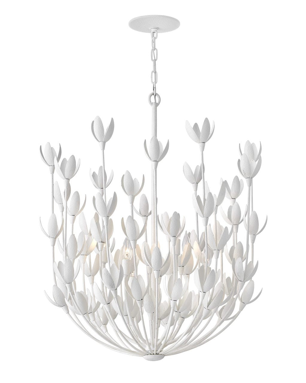 Flora LED Chandelier in Textured Plaster - available from The Lighting Shoppe, trusted by Canadian homeowners