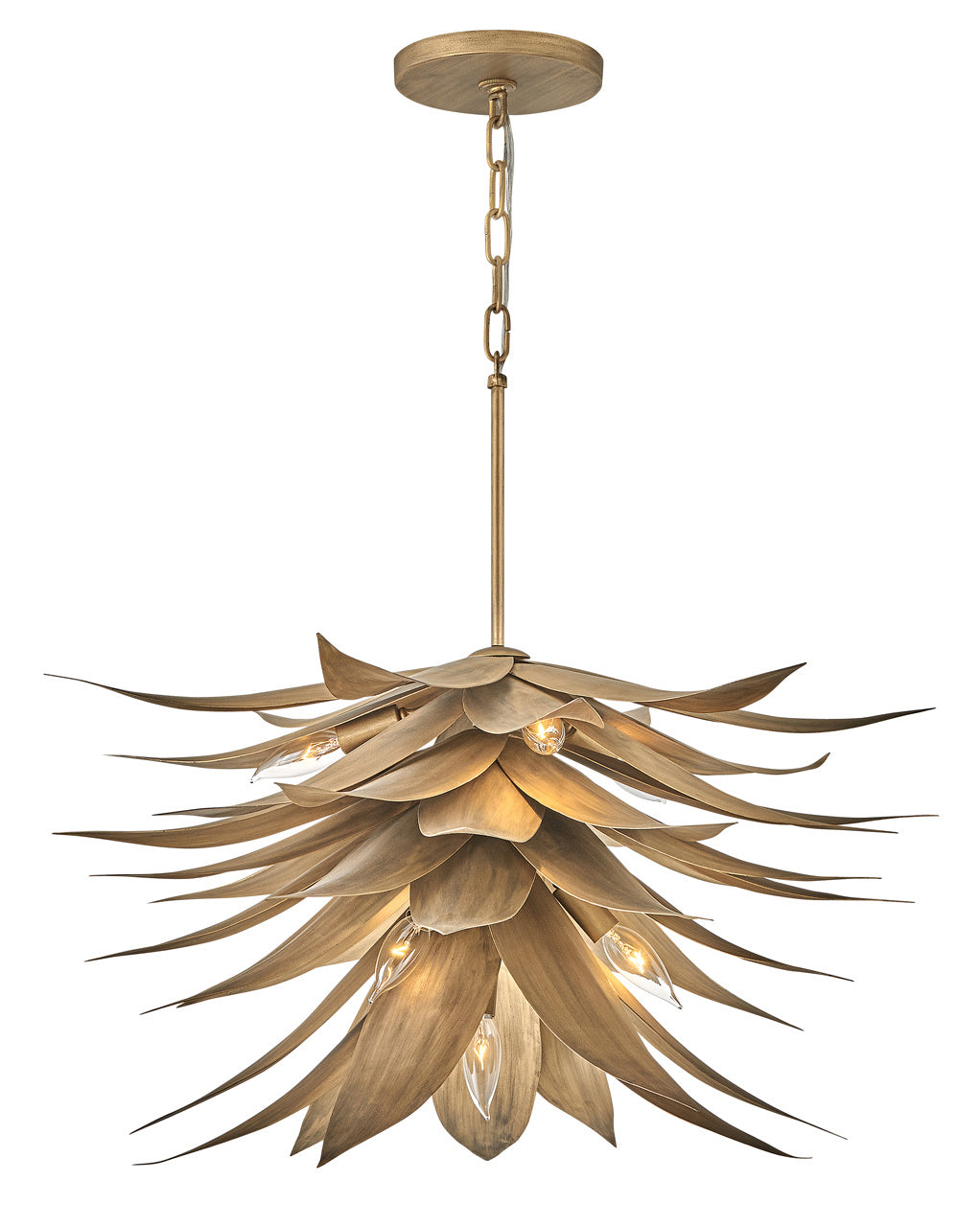 Agave LED Pendant in Burnished Gold - available from The Lighting Shoppe, trusted by Canadian homeowners