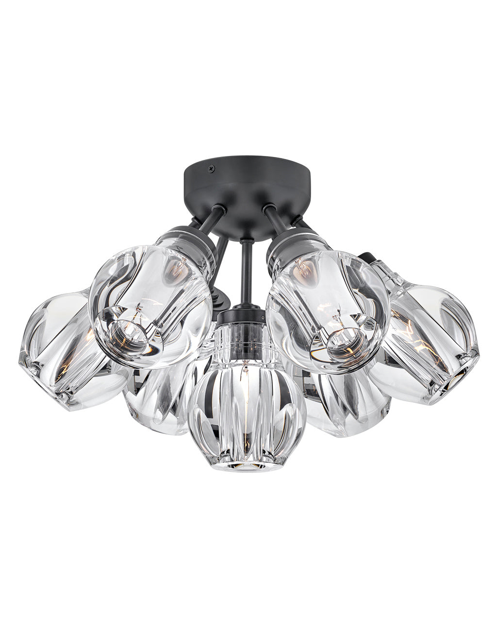 Elise LED Semi-Flush Mount in Black - available from The Lighting Shoppe, trusted by Canadian homeowners