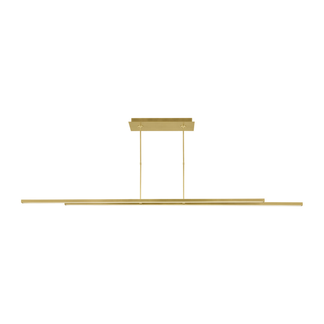 Visual Comfort Modern - 700LSSTG284NB-LED927-277 - LED Linear Suspension - Stagger - Natural Brass