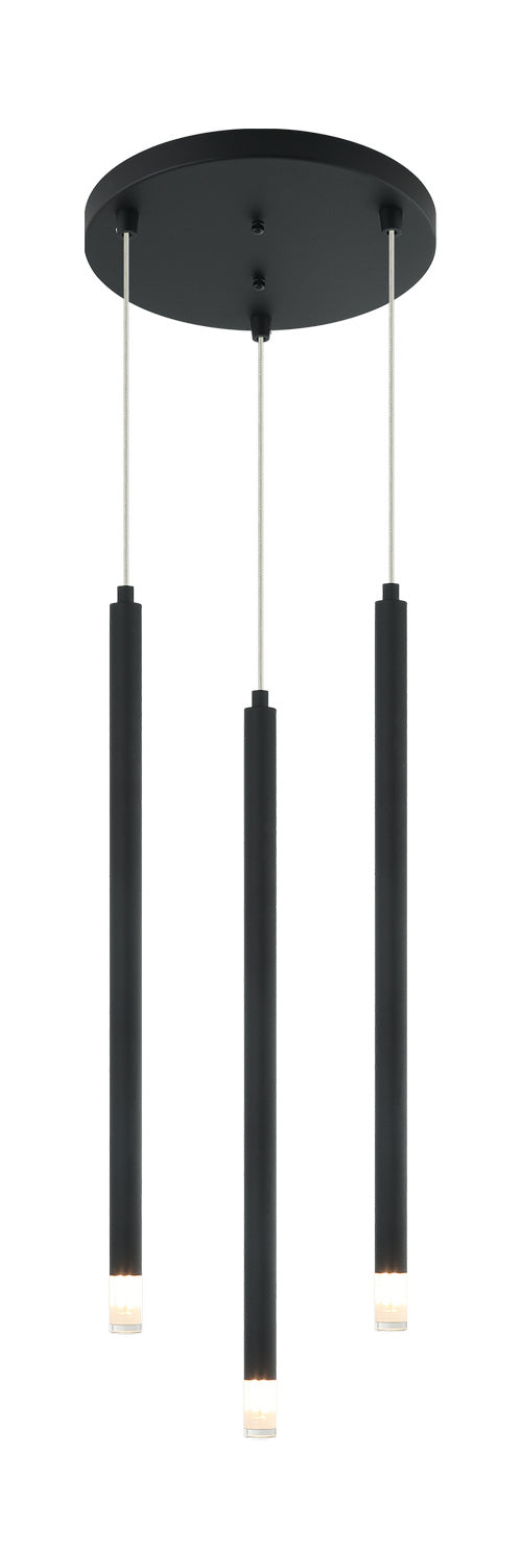 Reigndrop Three Light Pendant in Matte Black - available from The Lighting Shoppe, trusted by Canadian homeowners