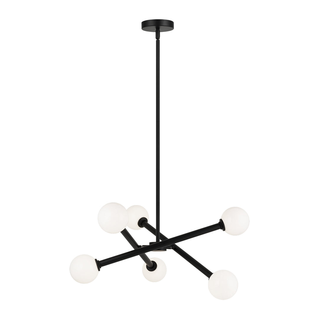 Matchstix Six Light Chandelier in Black - available from The Lighting Shoppe, trusted by Canadian homeowners