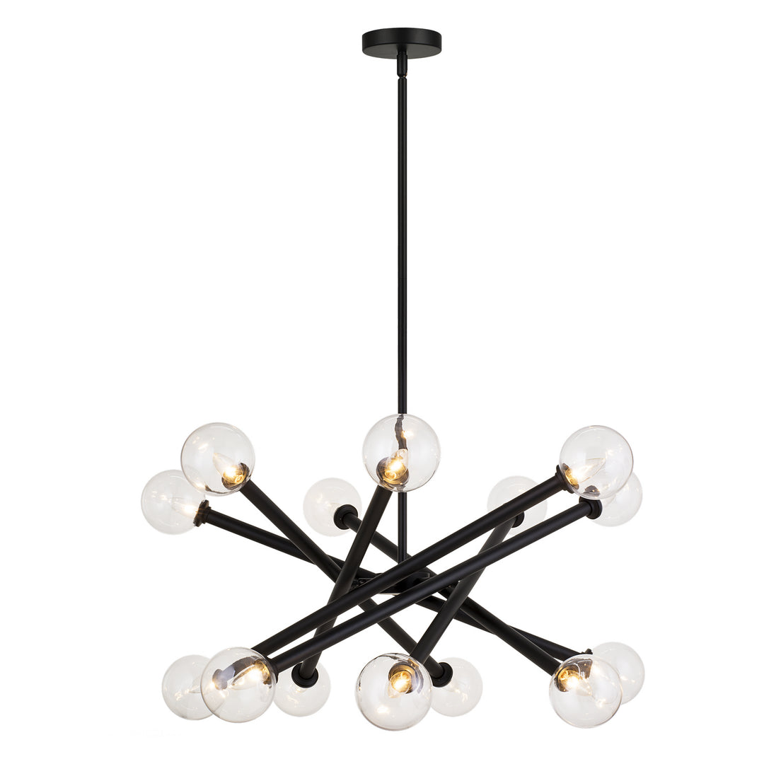 Matchstix 14 Light Chandelier in Black - available from The Lighting Shoppe, trusted by Canadian homeowners