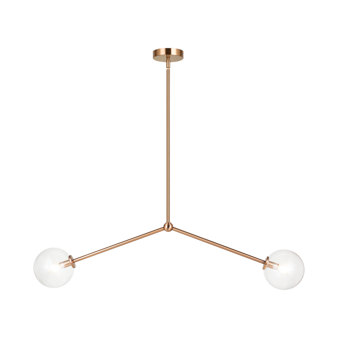 Novo Two Light Pendant in Aged Gold Brass - available from The Lighting Shoppe, trusted by Canadian homeowners