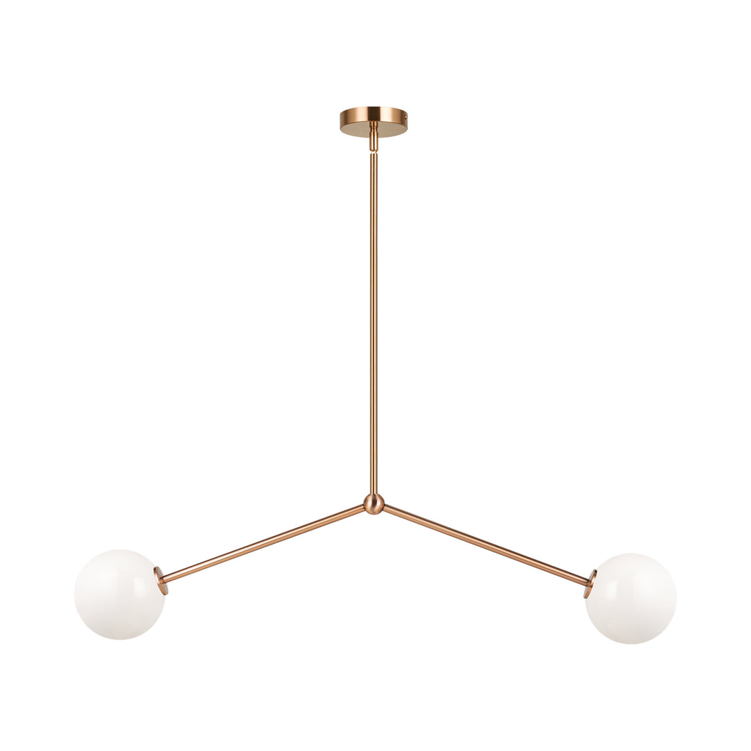 Novo Two Light Pendant in Aged Gold Brass - available from The Lighting Shoppe, trusted by Canadian homeowners