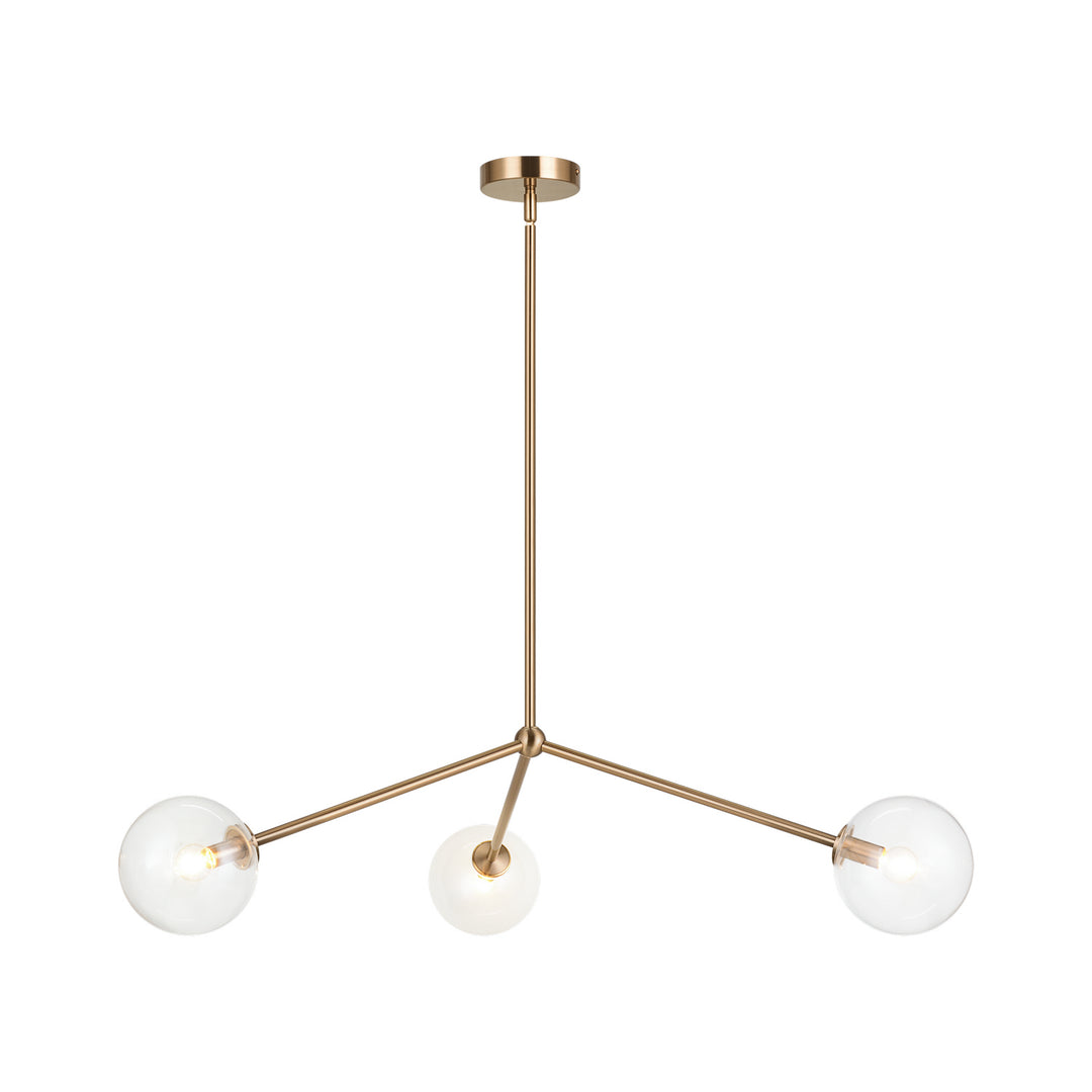 Novo Three Light Pendant in Aged Gold Brass - available from The Lighting Shoppe, trusted by Canadian homeowners