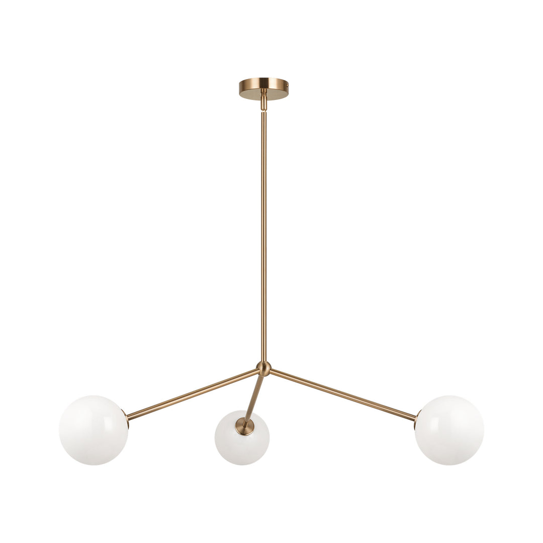 Novo Three Light Pendant in Aged Gold Brass - available from The Lighting Shoppe, trusted by Canadian homeowners