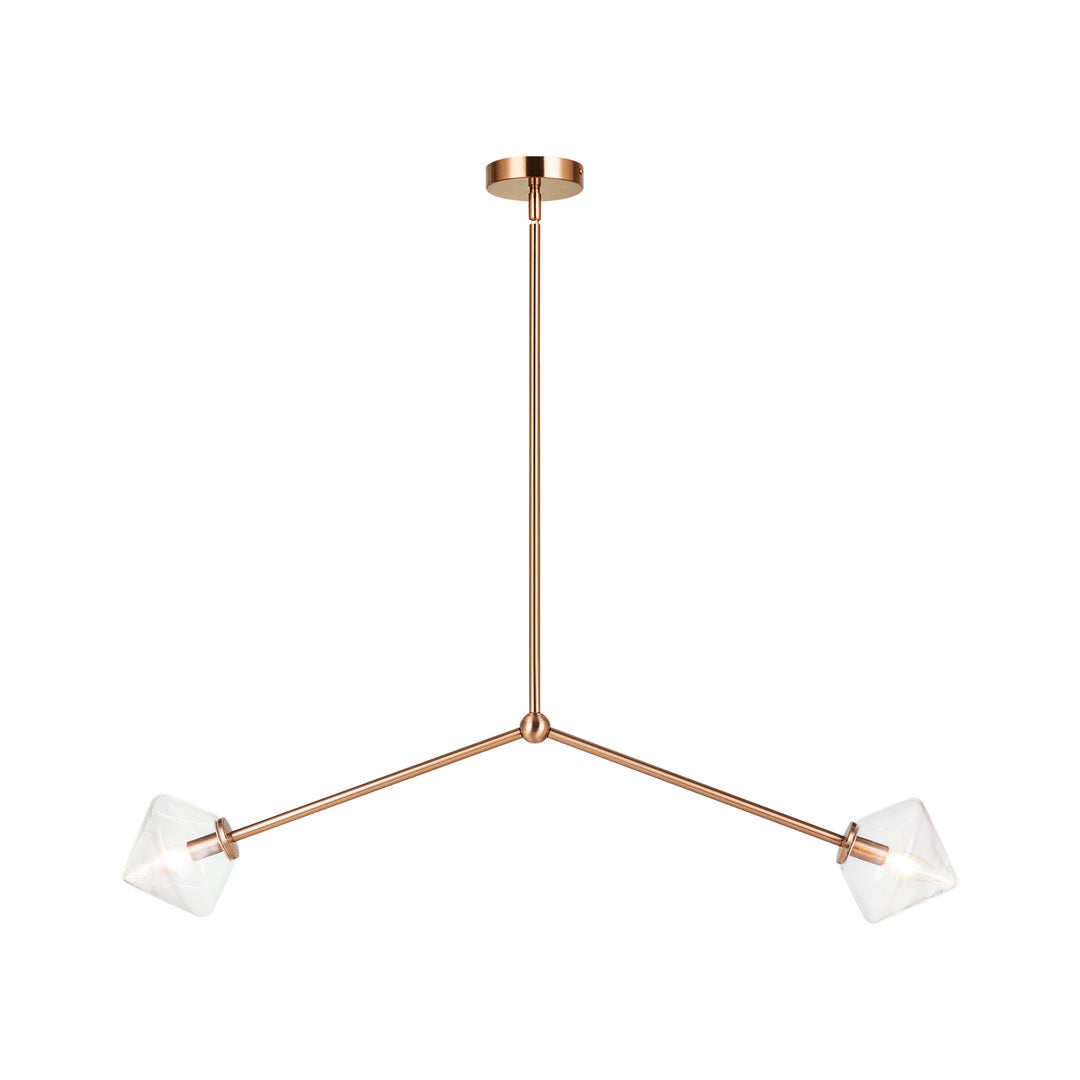 Novo Two Light Pendant in Aged Gold Brass - available from The Lighting Shoppe, trusted by Canadian homeowners