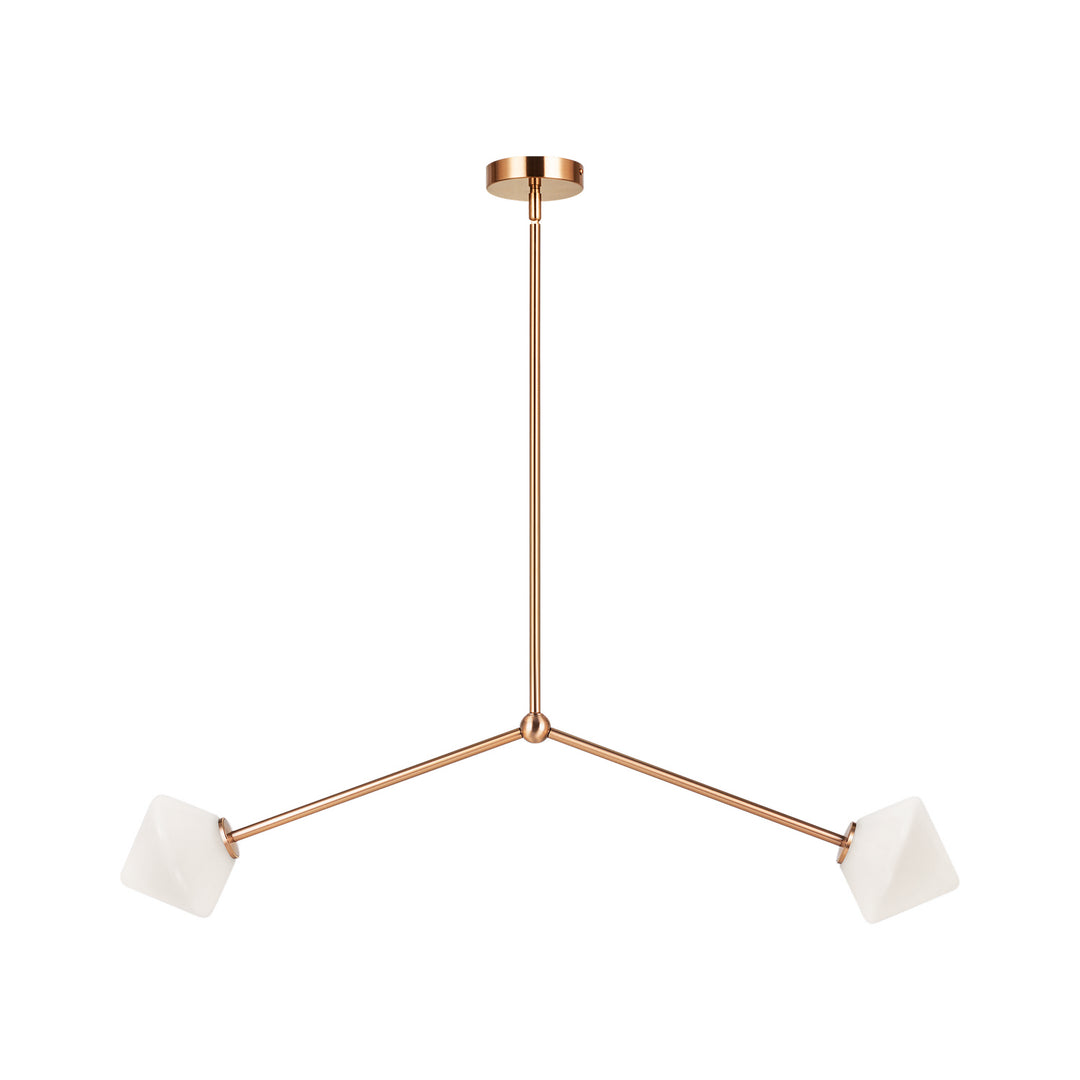 Novo Two Light Pendant in Aged Gold Brass - available from The Lighting Shoppe, trusted by Canadian homeowners