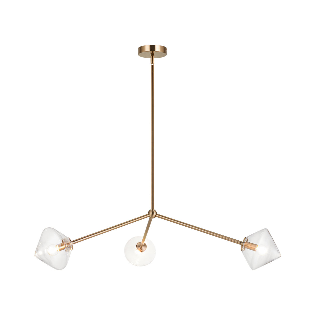 Novo Three Light Pendant in Aged Gold Brass - available from The Lighting Shoppe, trusted by Canadian homeowners