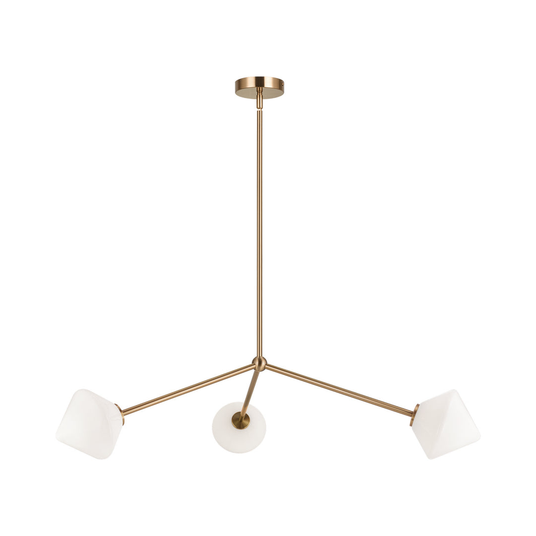 Novo Three Light Pendant in Aged Gold Brass - available from The Lighting Shoppe, trusted by Canadian homeowners