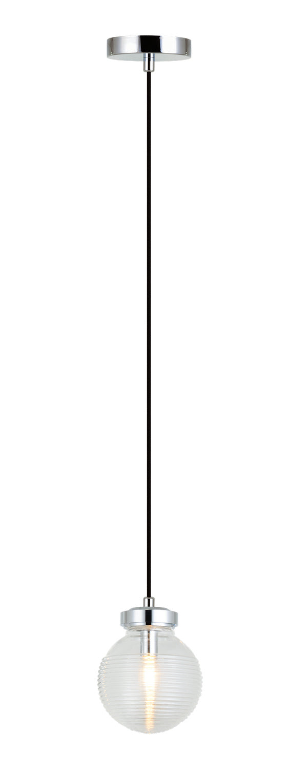 Ridge One Light Pendant in Chrome - available from The Lighting Shoppe, trusted by Canadian homeowners