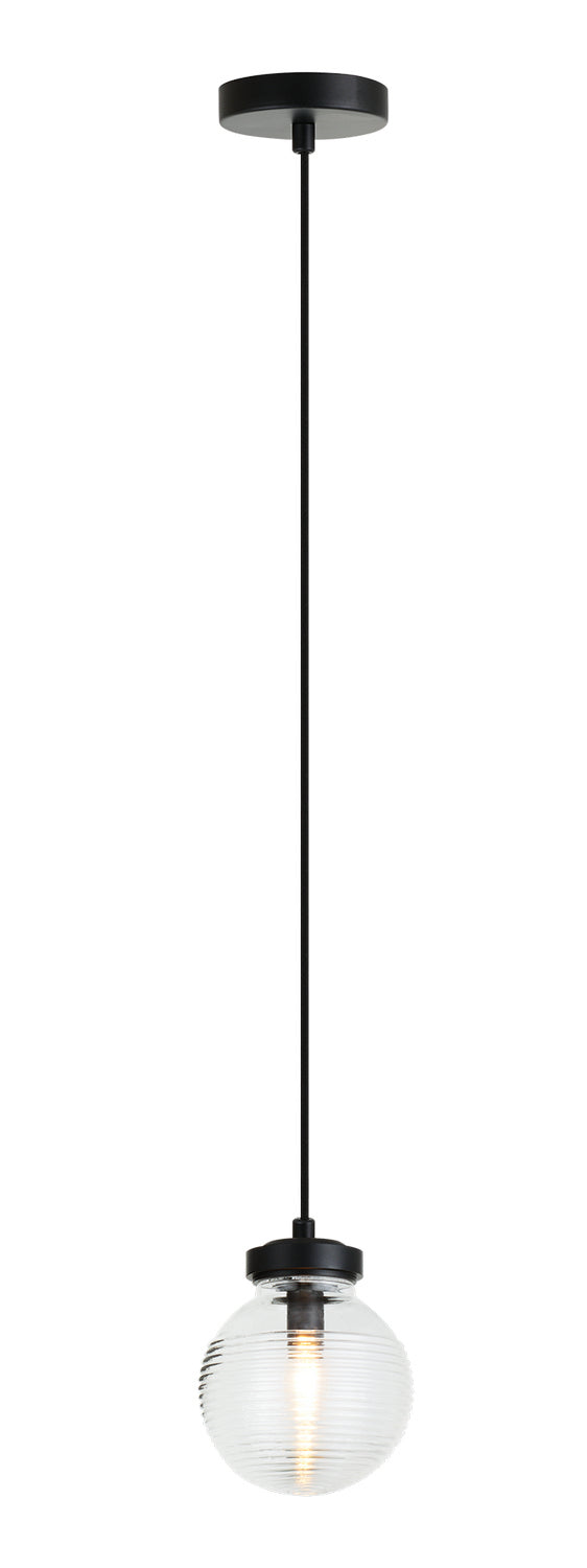 Ridge One Light Pendant in Matte Black - available from The Lighting Shoppe, trusted by Canadian homeowners