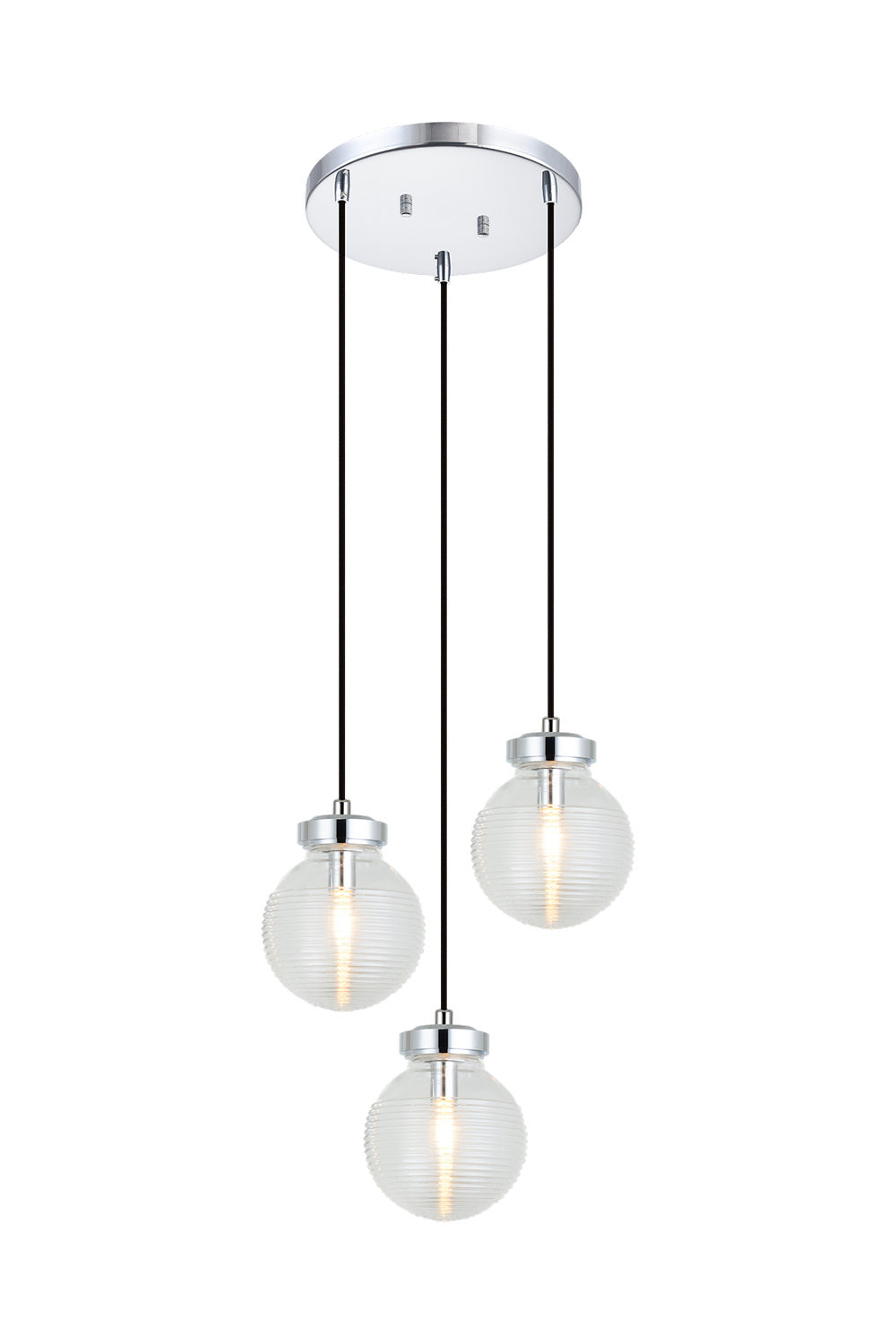 Ridge Three Light Pendant in Chrome - available from The Lighting Shoppe, trusted by Canadian homeowners