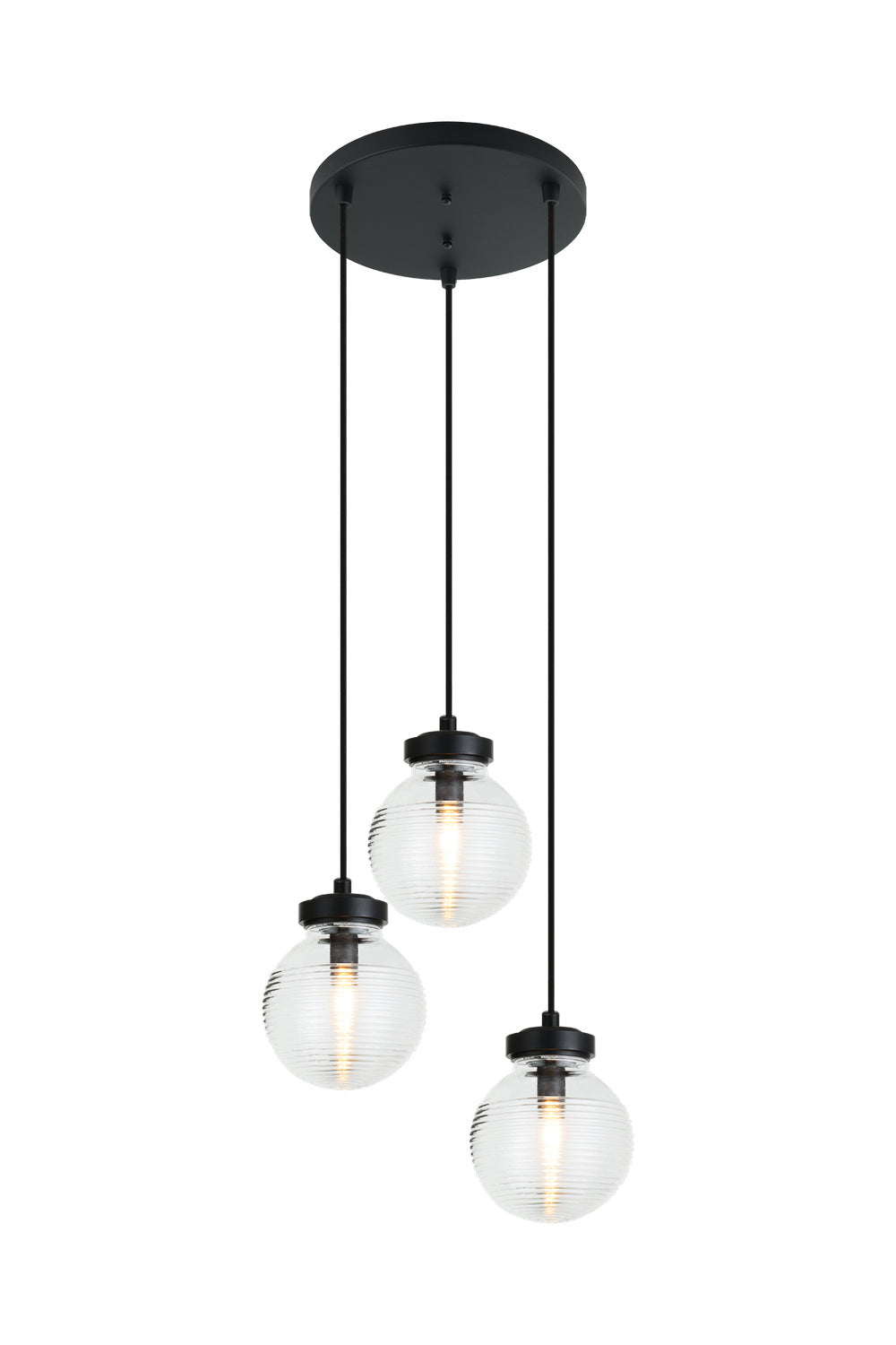 Ridge Three Light Pendant in Matte Black - available from The Lighting Shoppe, trusted by Canadian homeowners