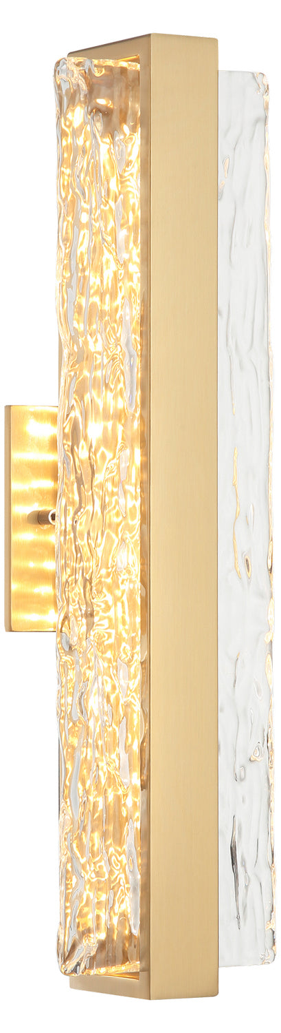 Niagara LED Vanity in Aged Gold Brass - available from The Lighting Shoppe, trusted by Canadian homeowners