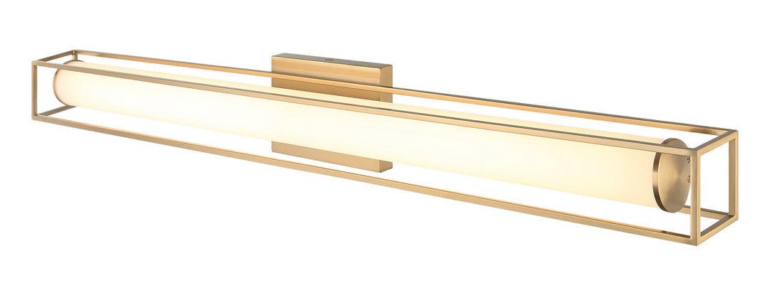 Flannigan LED Vanity in Aged Gold Brass - available from The Lighting Shoppe, trusted by Canadian homeowners