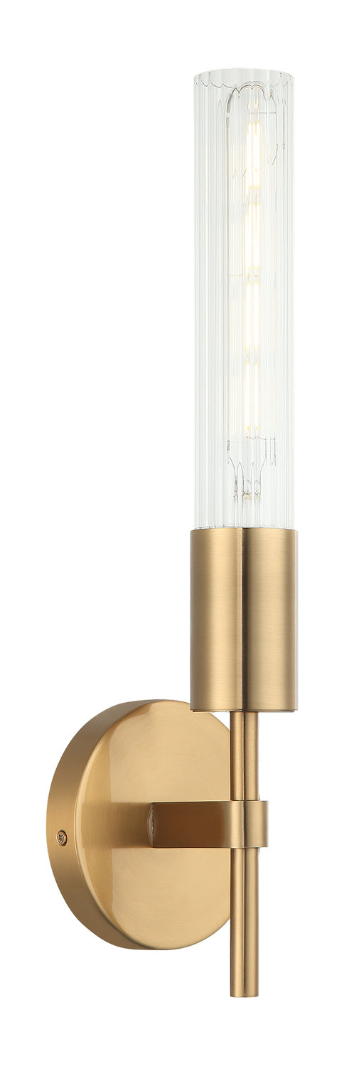 Lumière One Light Vanity in Aged Gold Brass - available from The Lighting Shoppe, trusted by Canadian homeowners