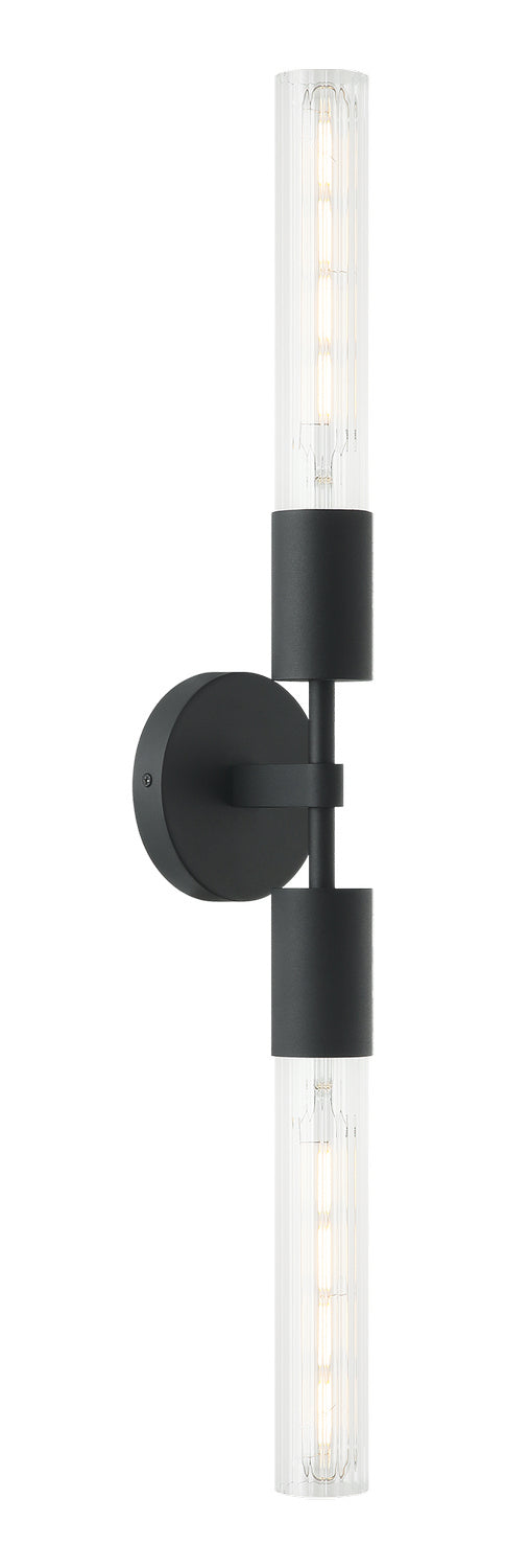 Lumière Two Light Vanity in Matte Black - available from The Lighting Shoppe, trusted by Canadian homeowners