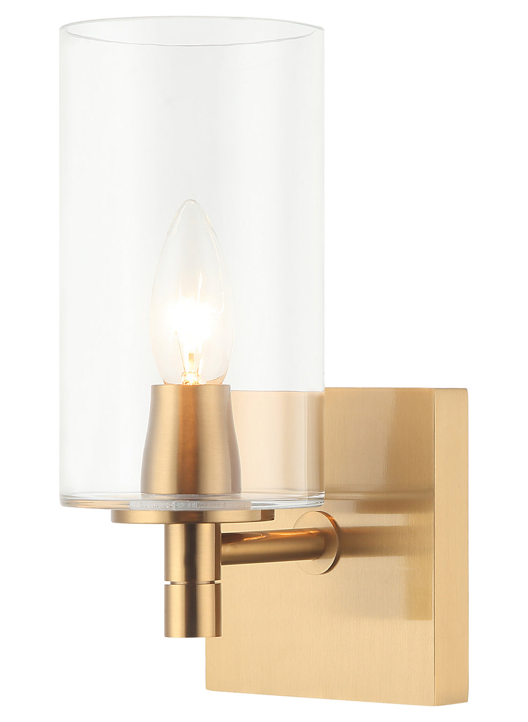 Candela One Light Wall Sconce in Aged Gold Brass - available from The Lighting Shoppe, trusted by Canadian homeowners