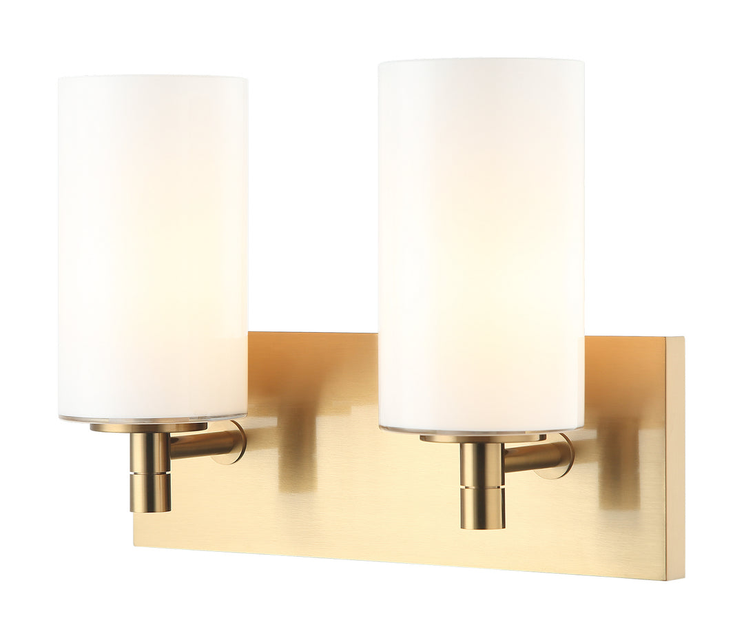 Candela Two Light Wall Sconce in Aged Gold Brass - available from The Lighting Shoppe, trusted by Canadian homeowners