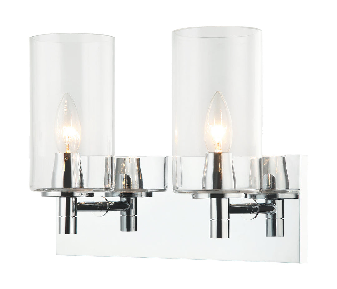 Candela Two Light Wall Sconce in Chrome - available from The Lighting Shoppe, trusted by Canadian homeowners