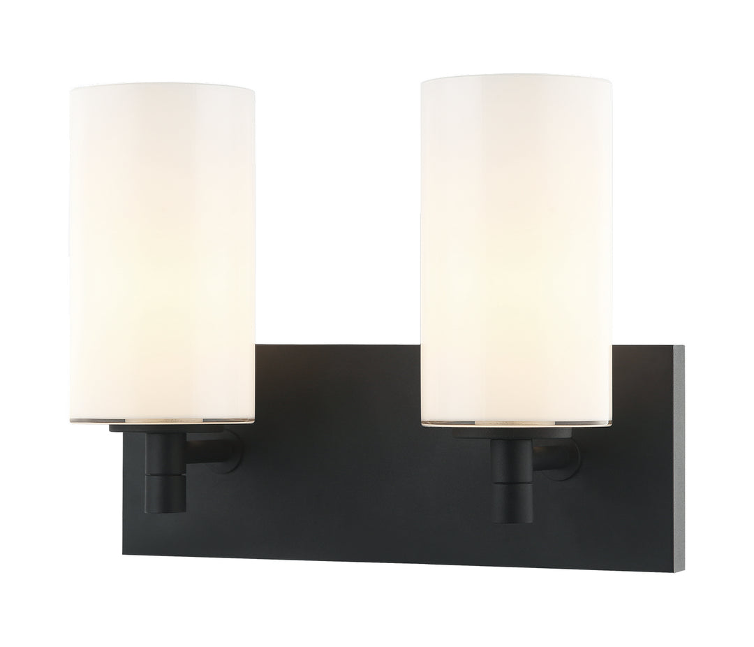 Candela Two Light Wall Sconce in Matte Black - available from The Lighting Shoppe, trusted by Canadian homeowners