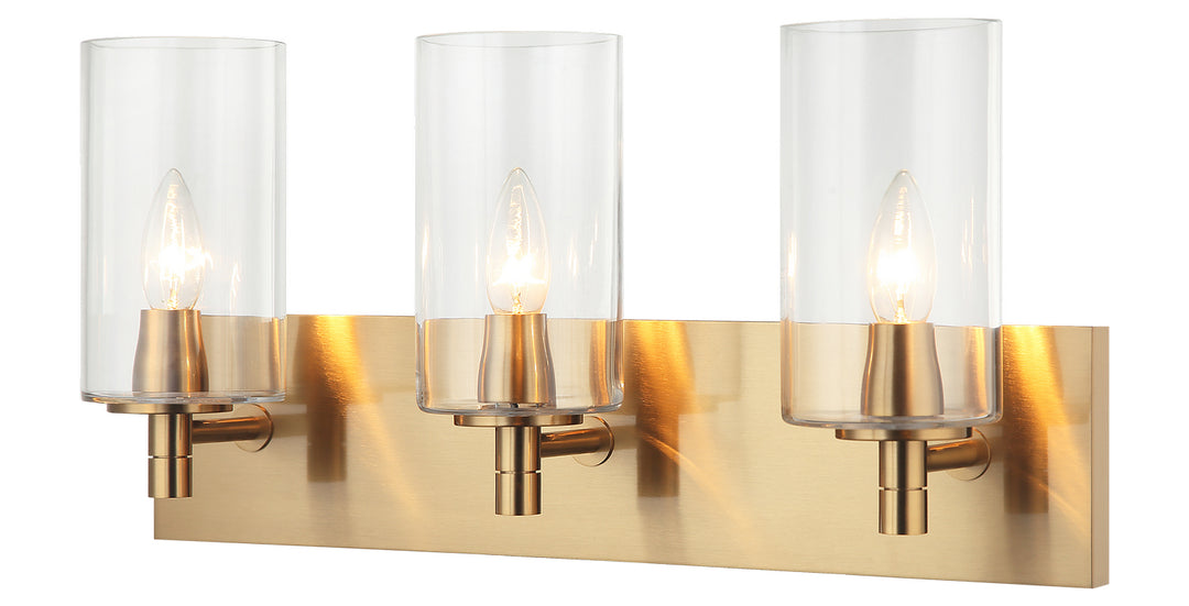 Candela Three Light Wall Sconce in Aged Gold Brass - available from The Lighting Shoppe, trusted by Canadian homeowners