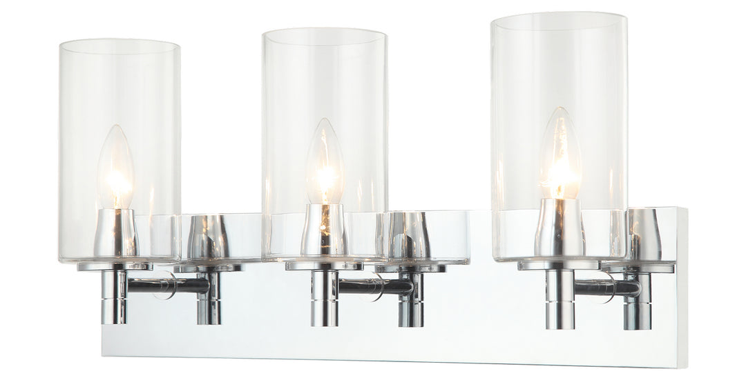 Candela Three Light Wall Sconce in Chrome - available from The Lighting Shoppe, trusted by Canadian homeowners