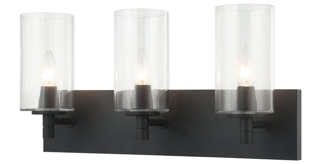 Candela Three Light Wall Sconce in Matte Black - available from The Lighting Shoppe, trusted by Canadian homeowners