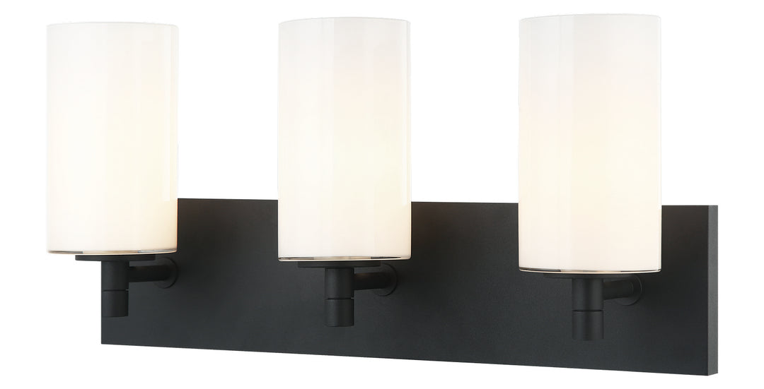 Candela Three Light Wall Sconce in Matte Black - available from The Lighting Shoppe, trusted by Canadian homeowners