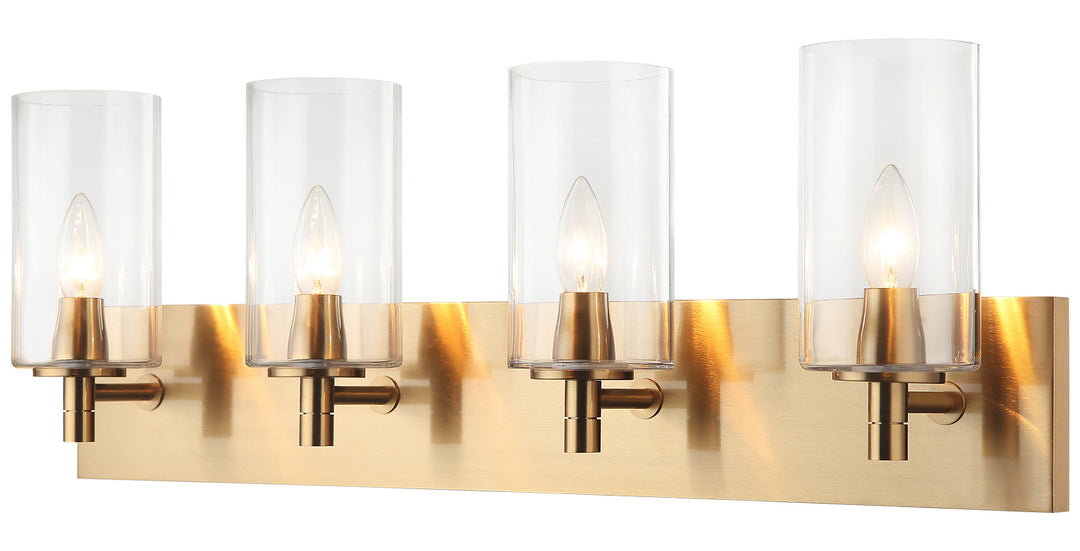 Candela Four Light Wall Sconce in Aged Gold Brass - available from The Lighting Shoppe, trusted by Canadian homeowners