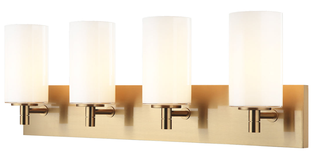 Candela Four Light Wall Sconce in Aged Gold Brass - available from The Lighting Shoppe, trusted by Canadian homeowners