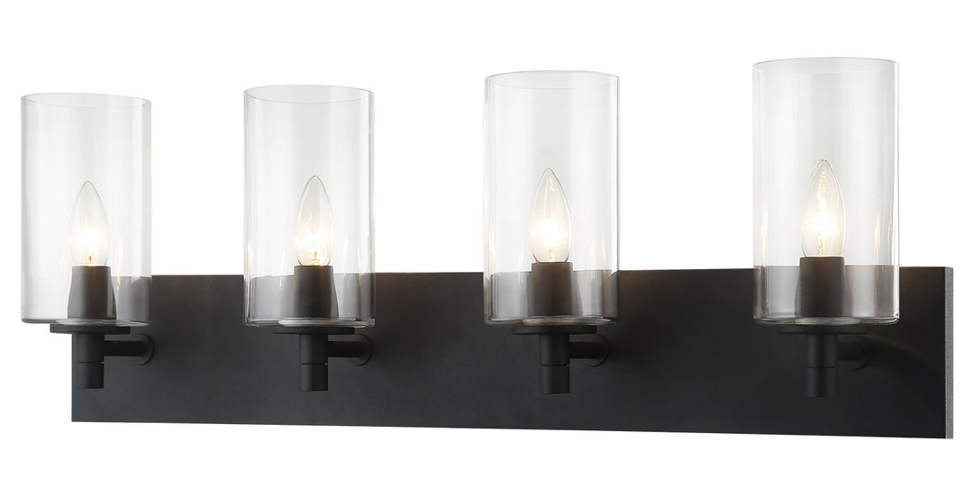 Candela Four Light Wall Sconce in Matte Black - available from The Lighting Shoppe, trusted by Canadian homeowners