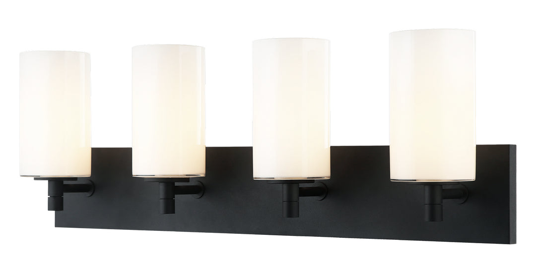 Candela Four Light Wall Sconce in Matte Black - available from The Lighting Shoppe, trusted by Canadian homeowners
