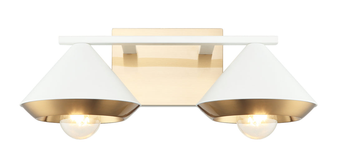 Velax Two Light Wall Sconce in White - available from The Lighting Shoppe, trusted by Canadian homeowners