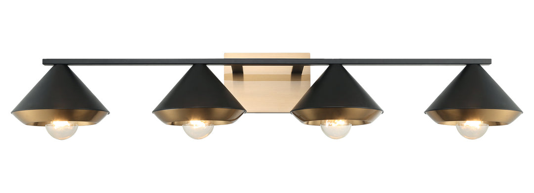 Velax Four Light Wall Sconce in Matte Black - available from The Lighting Shoppe, trusted by Canadian homeowners