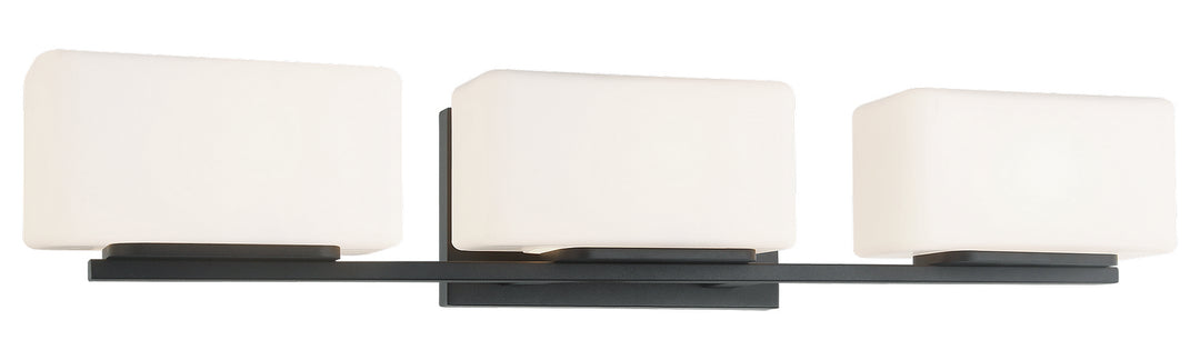 Chiclet Three Light Wall Sconce in Matte Black - available from The Lighting Shoppe, trusted by Canadian homeowners