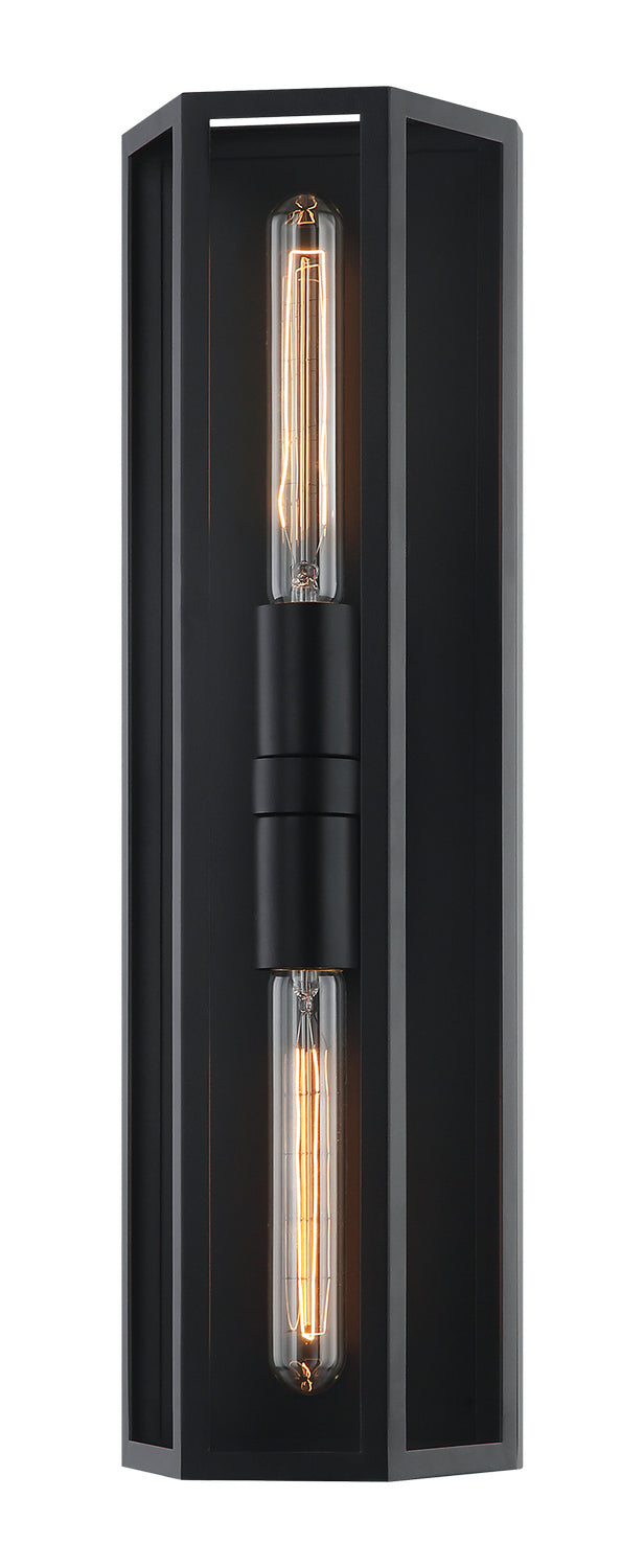Creed Two Light Wall Sconce in Matte Black - available from The Lighting Shoppe, trusted by Canadian homeowners