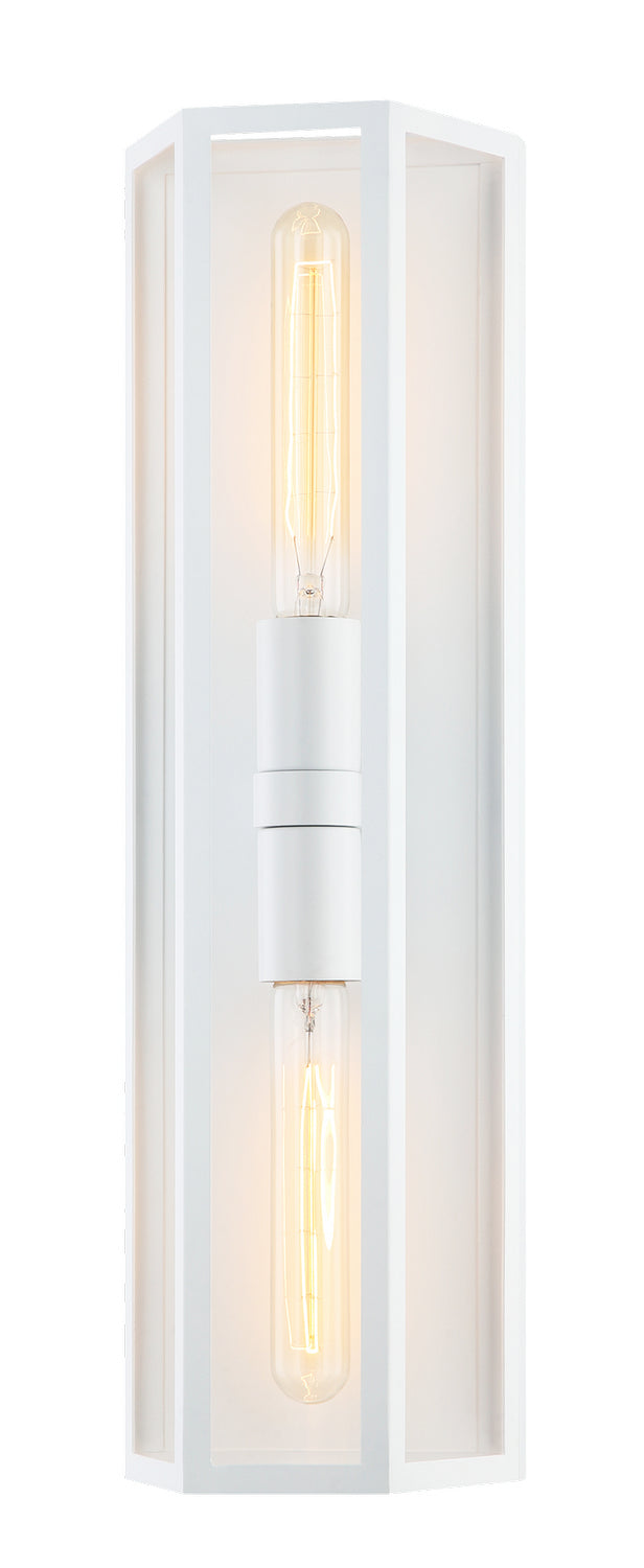 Creed Two Light Wall Sconce in White - available from The Lighting Shoppe, trusted by Canadian homeowners