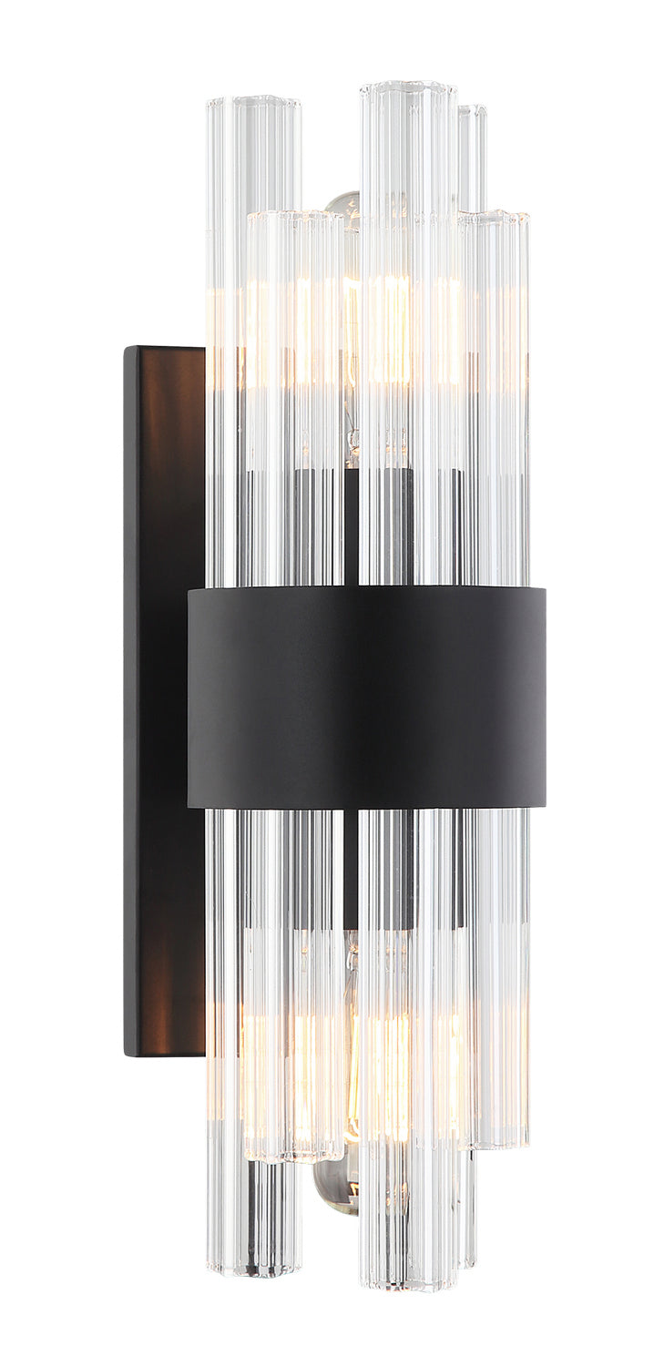 Kellan Two Light Wall Sconce in Matte Black - available from The Lighting Shoppe, trusted by Canadian homeowners
