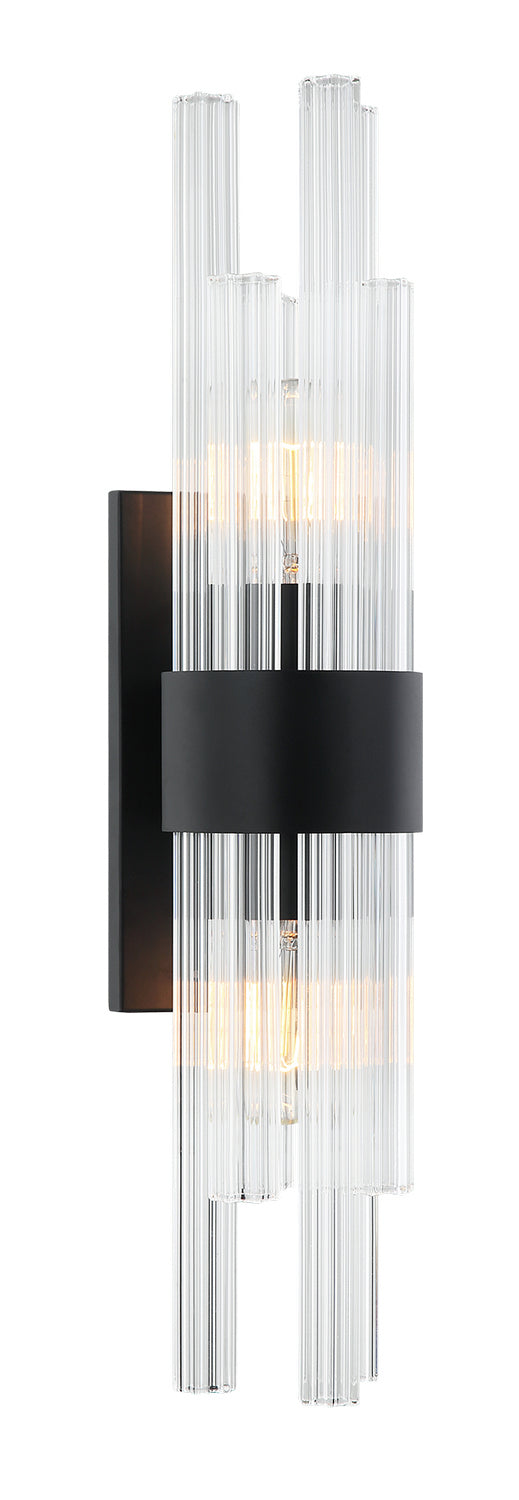Kellan Two Light Wall Sconce in Matte Black - available from The Lighting Shoppe, trusted by Canadian homeowners