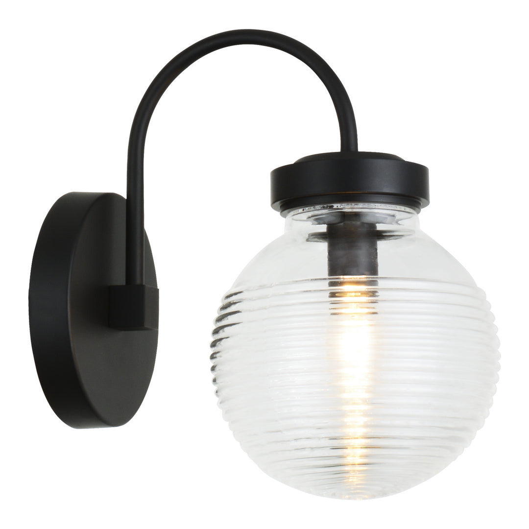 Ridge One Light Wall Sconce in Matte Black - available from The Lighting Shoppe, trusted by Canadian homeowners