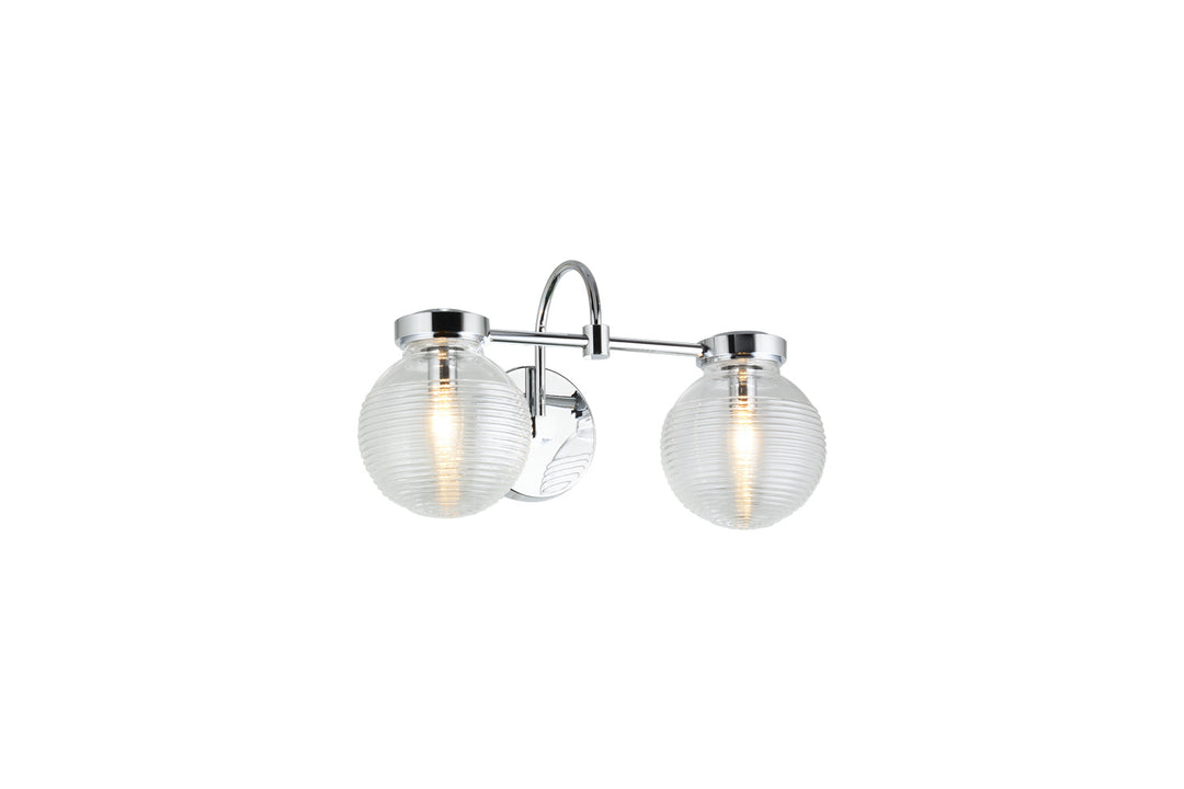 Ridge Two Light Wall Sconce in Chrome - available from The Lighting Shoppe, trusted by Canadian homeowners