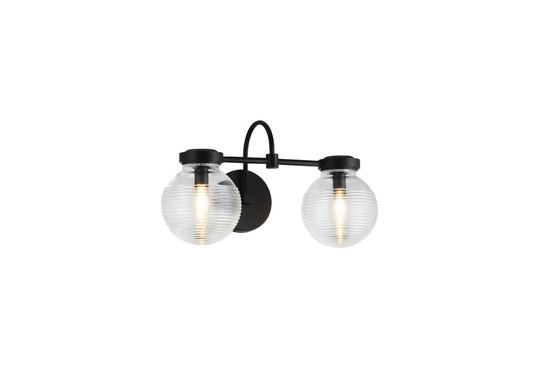 Ridge Two Light Wall Sconce in Matte Black - available from The Lighting Shoppe, trusted by Canadian homeowners