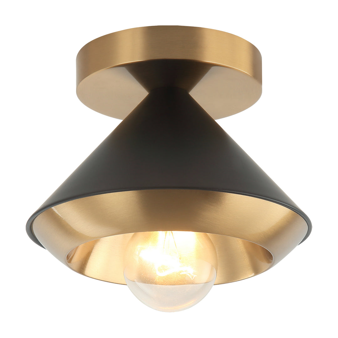 Velax One Light Ceiling Mount in Matte Black - available from The Lighting Shoppe, trusted by Canadian homeowners