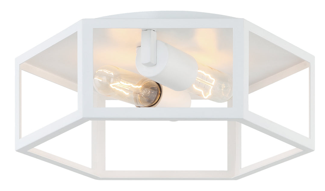 Creed Two Light Ceiling Mount in White - available from The Lighting Shoppe, trusted by Canadian homeowners