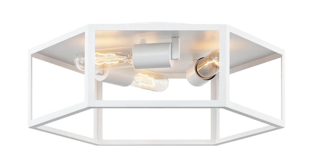 Creed Three Light Ceiling Mount in White - available from The Lighting Shoppe, trusted by Canadian homeowners