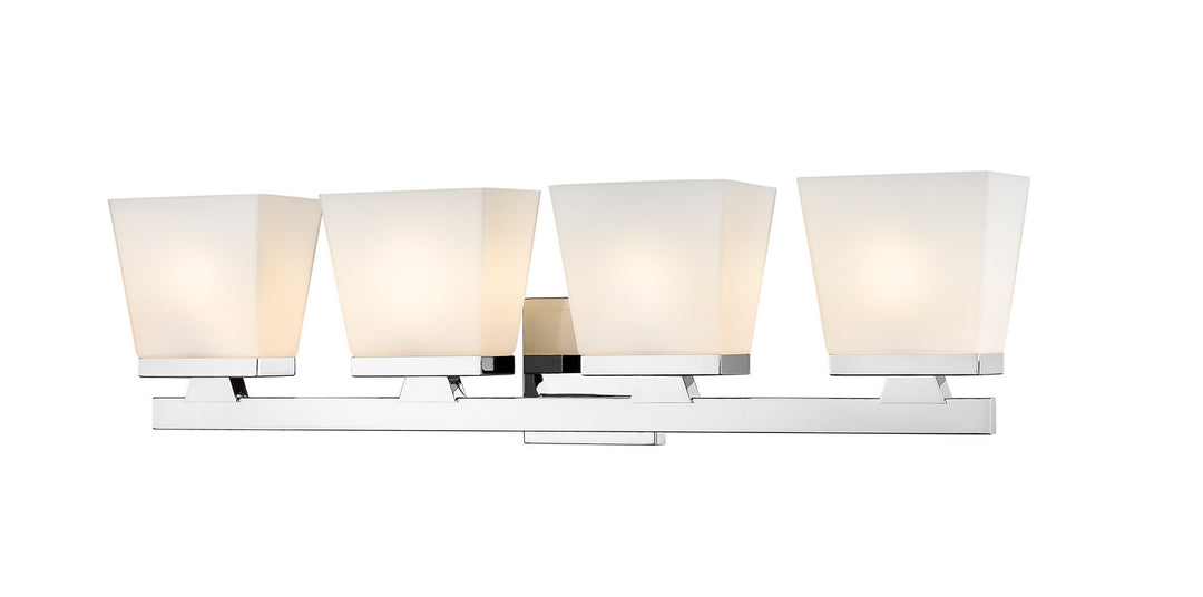 Astor Four Light Vanity in Chrome - available from The Lighting Shoppe, trusted by Canadian homeowners